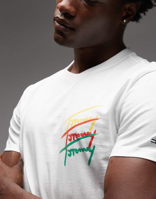 Tommy Jeans – Biały T-shirt z nadrukiem z logo na plecach, 5 z 5