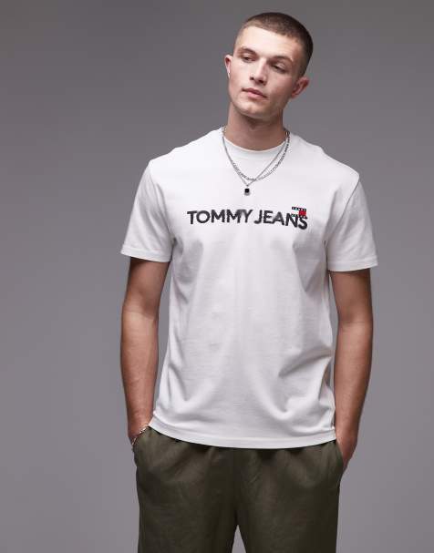 Tommy Jeans – Biały T-shirt z rozmytym logo - view 1
