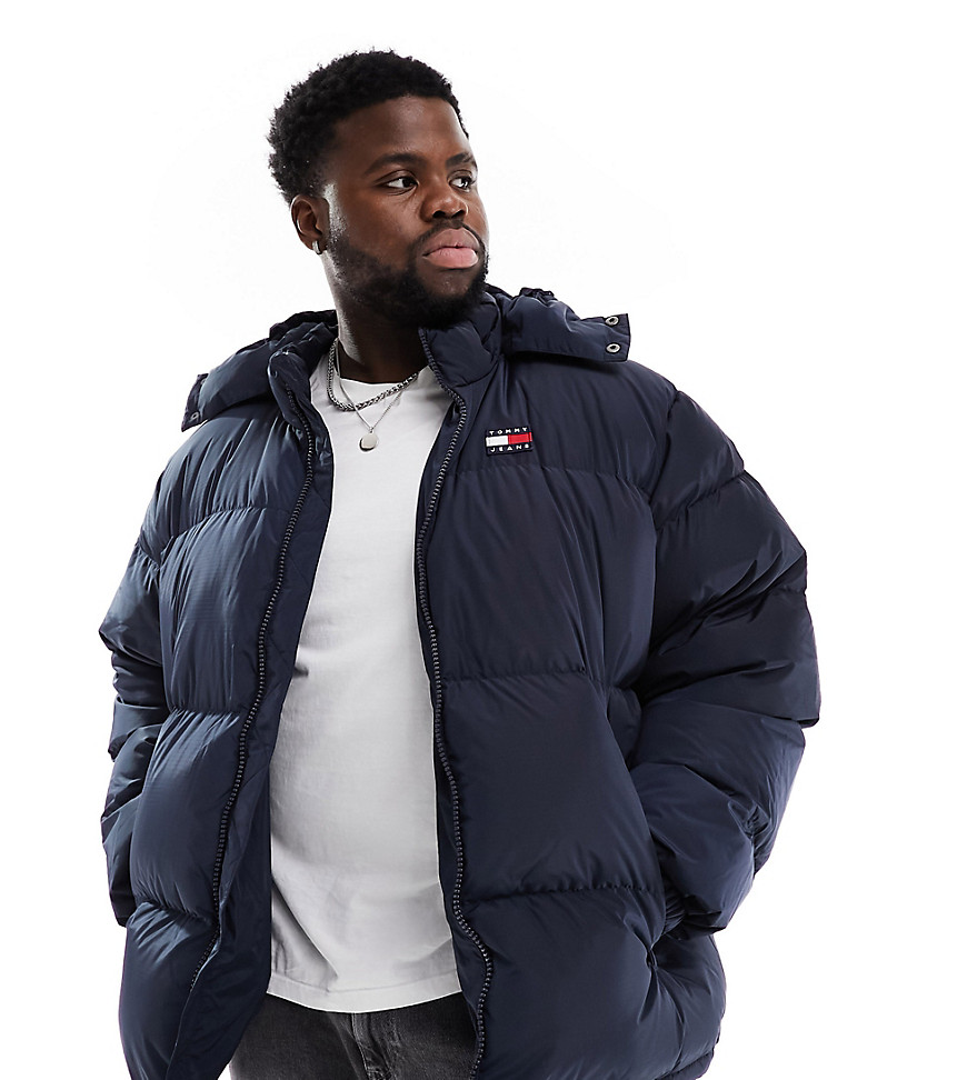Tommy Jeans Big & Tall Alaska puffer jacket in navy