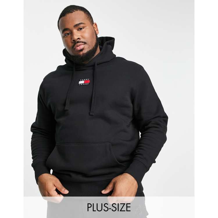 Tommy jeans hot sale badge hoodie black