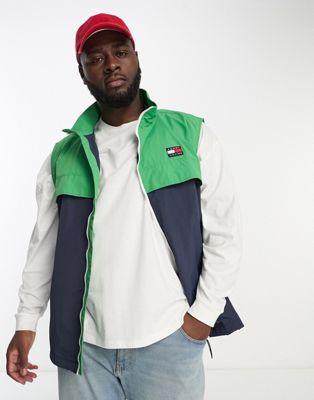Tommy Jeans Big & Tall Chicago flag logo colourblock gilet in multi - ASOS Price Checker