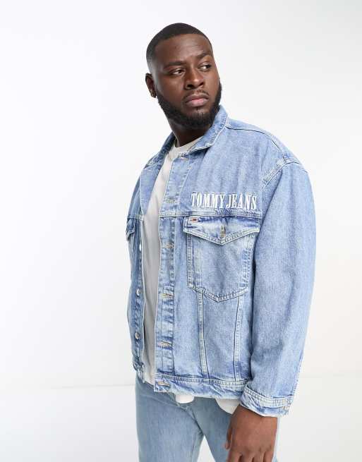 Tommy jeans denim trucker hot sale jacket