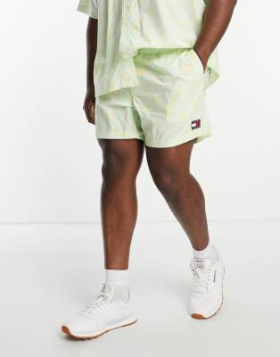 Big & Tall flag logo camo shorts in multi - part of a set-Green