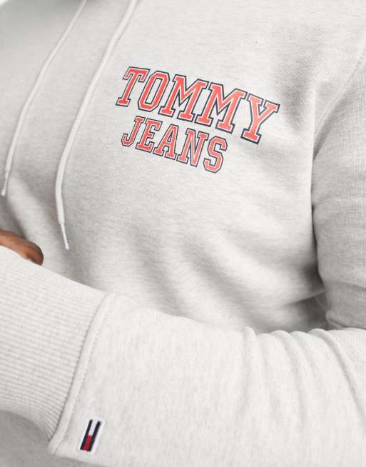 Tommy Jeans Big & Tall graphic ASOS chest hoodie gray in | logo