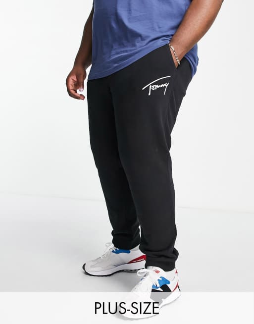 Tommy Jeans Big & Tall – Jogginghose in Schwarz mit charakteristischem Logo