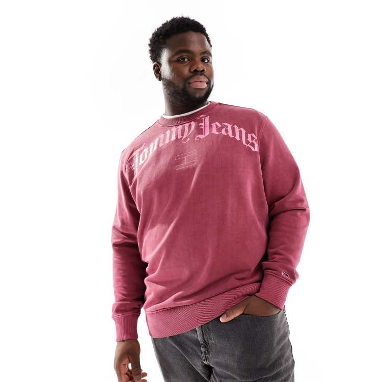 Tommy jeans 2024 burgundy sweatshirt