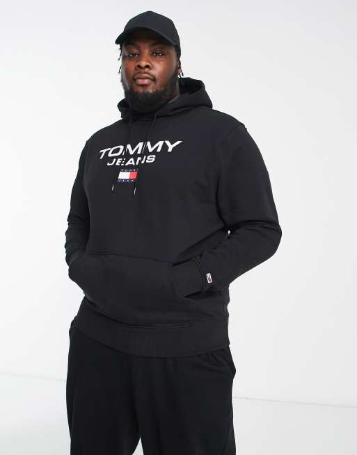 Tommy Jeans Big Tall Sweat capuche avec logo drapeau Noir