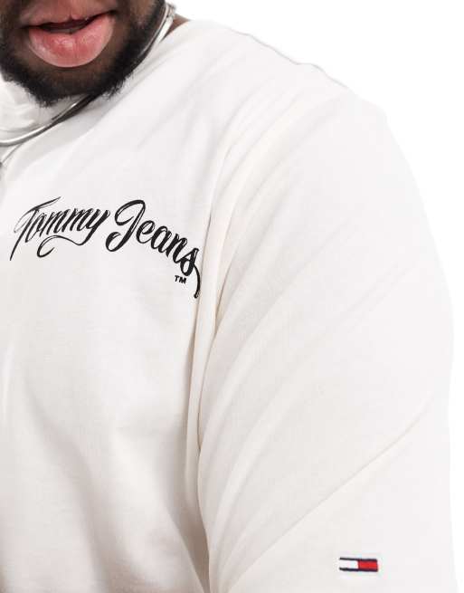 Tommy Jeans - Big & Tall - T-shirt décontracté à imprimé ville vintage - Blanc cassé, 2 de 4