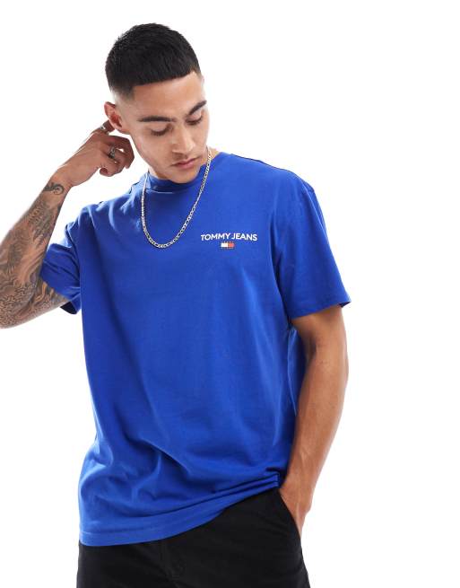 Tommy Jeans – Blå, klassisk t-shirt med linjärt tryck baktill, 2 av 4