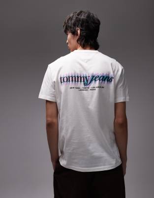 Tommy Jeans Blurry Script Back Graphic T-shirt In White
