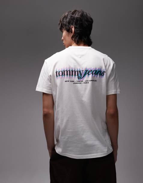 Tommy Jeans blurry script back graphic t-shirt in white - view 1