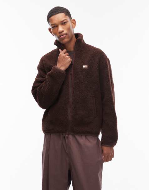 Tommy Jeans – Bluza polarowa typu baranek w kolorze czekoladowym - view 1