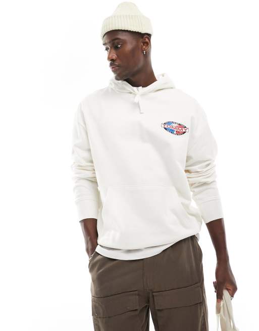 Tommy Jeans – Boardsports – Locker geschnittener Kapuzenpullover in Weiß