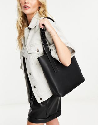 Tommy Jeans bold tote bag in black