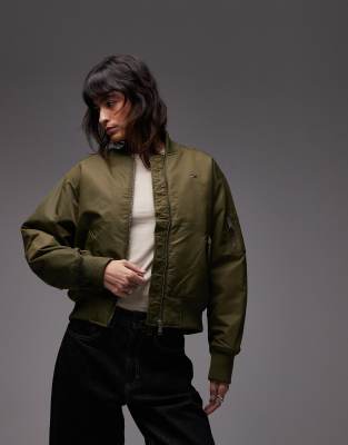 Tommy Jeans - Bomber basique - Vert olive
