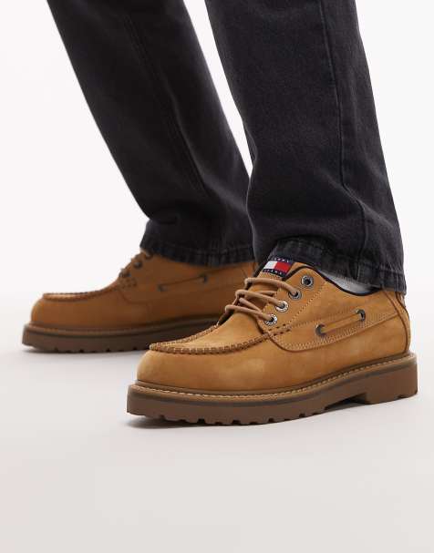 Tommy Jeans - Bootschoenen met veters in lichtbruin - view 1