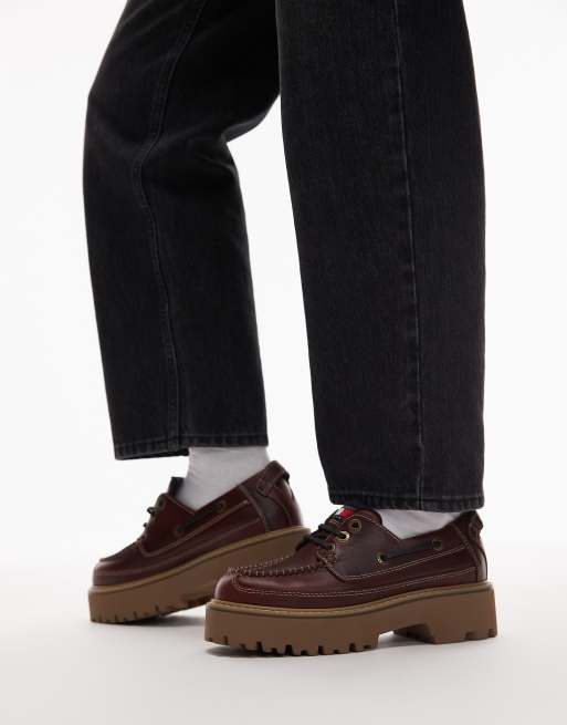 Tommy Jeans – Bootsschuhe in Braun mit Gummisohle, 4 von 4