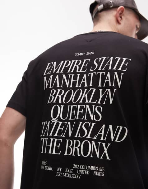 Tommy Jeans boroughs back print t-shirt in black - view 1