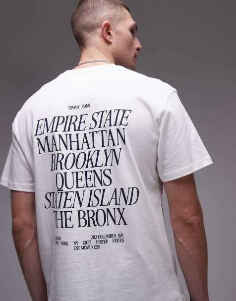 Tommy Jeans - Boroughs - T-shirt met print op de achterkant in wit - view 1