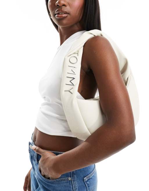 Tommy Jeans - Borsa da spalla bianca imbottita