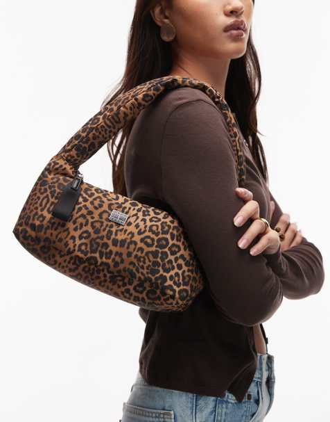 Tommy Jeans - Borsa da spalla morbida con stampa leopardata - view 1