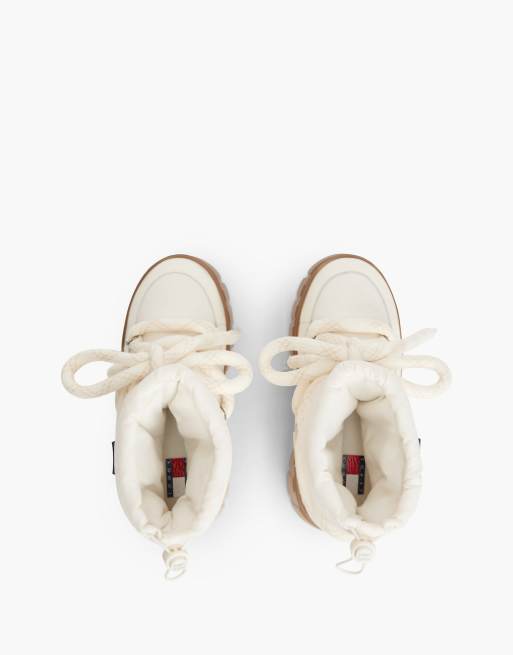 Tommy Jeans bottes de neige à plateforme doublées et chaudes en crème, 3 de 7