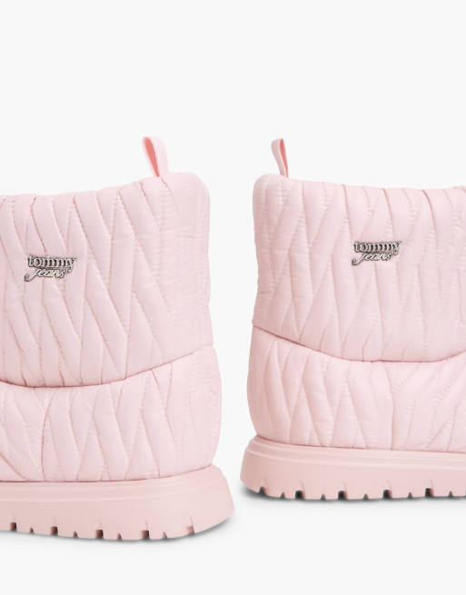 Tommy Jeans bottes de neige matelassées à doublure chaude en rose bonbon, 6 de 7