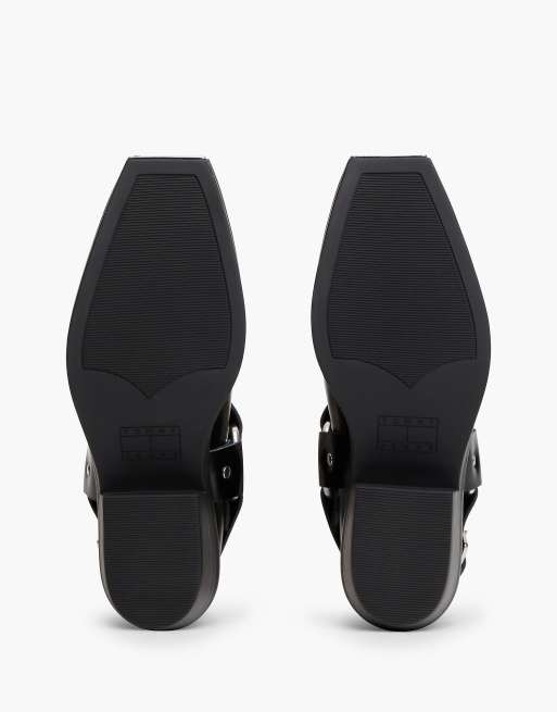 Tommy Jeans bottes western noires à bride à boucle, 5 de 7
