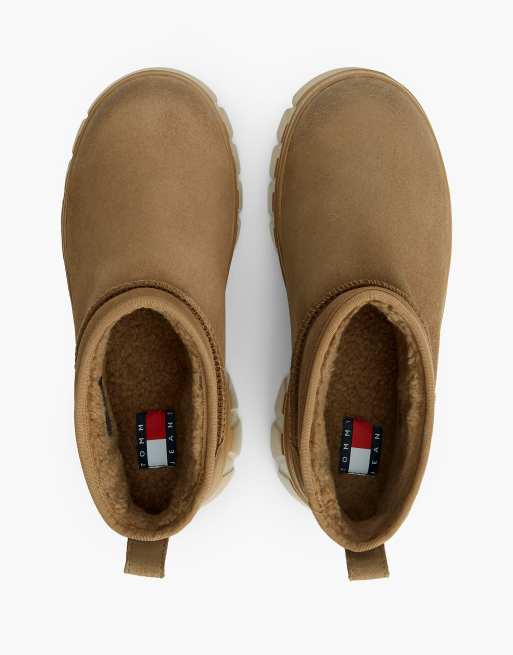 Tommy Jeans bottines à plateforme doublées chaudes couleur kaki, 3 de 7
