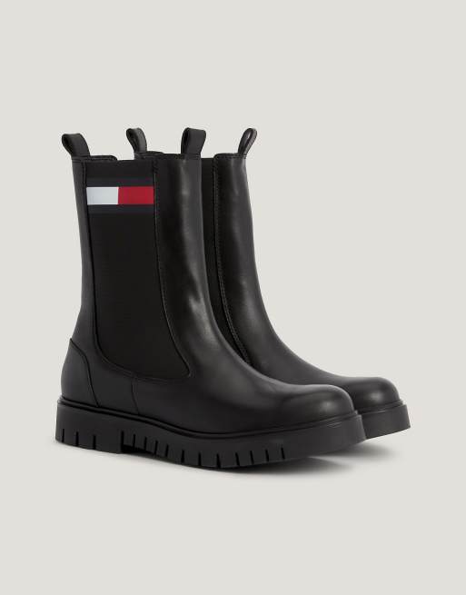 Tommy Jeans - Bottines chelsea à logo - Noir