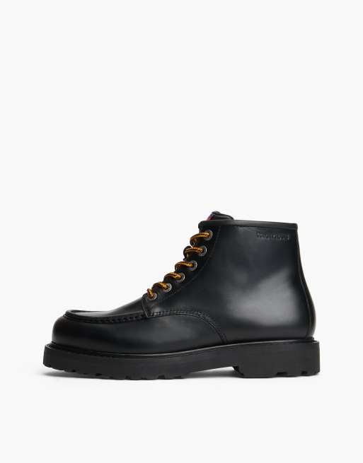 Tommy Jeans bottines mi-hautes à lacets Archive noires, 7 de 7