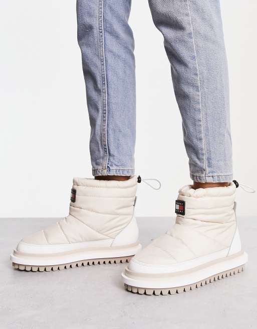Tommy Jeans - Bottines rembourrées - Blanc  