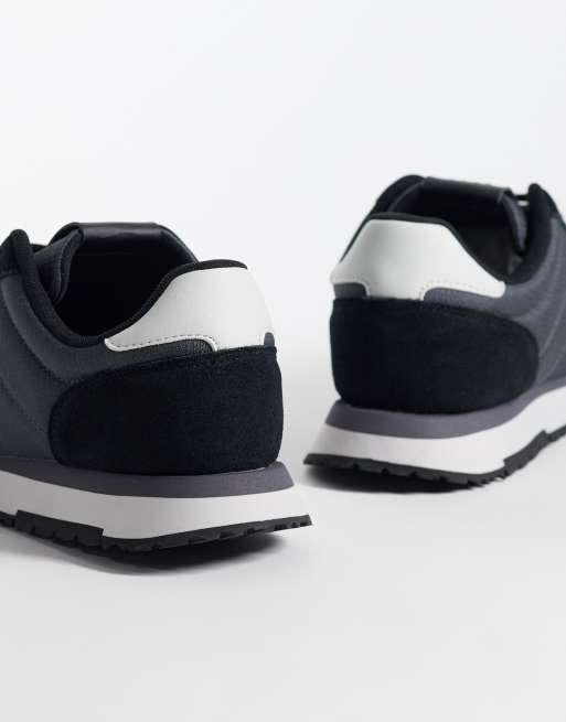 Tommy Jeans Bowie real suede running sneakers in black, 3 of 5