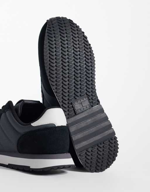 Tommy Jeans Bowie real suede running sneakers in black, 4 of 5