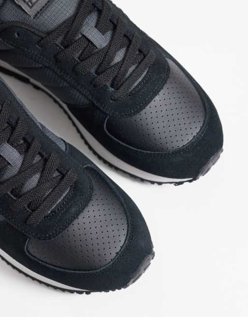 Tommy Jeans Bowie real suede running sneakers in black, 5 of 5