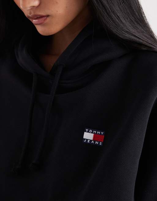 Tommy Jeans - Boxy hoodie en badge in zwart, 2 van 4