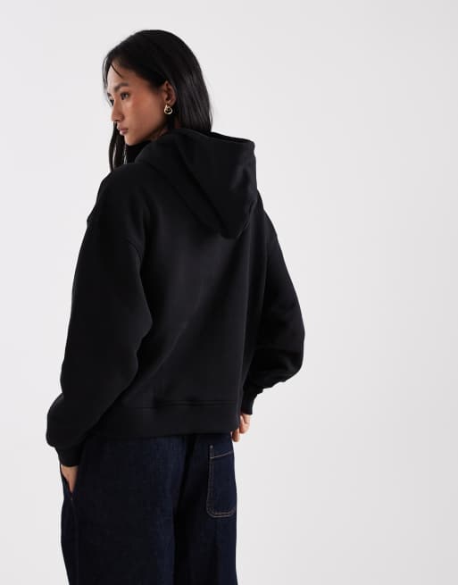 Tommy Jeans - Boxy hoodie en badge in zwart, 4 van 4