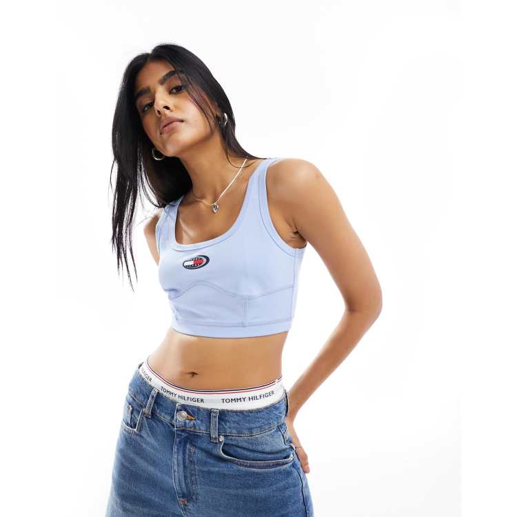 Tommy hilfiger deals grey crop top