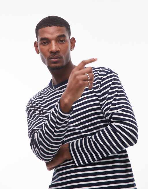 Tommy Jeans Breton stripes long sleeve t-shirt in navy