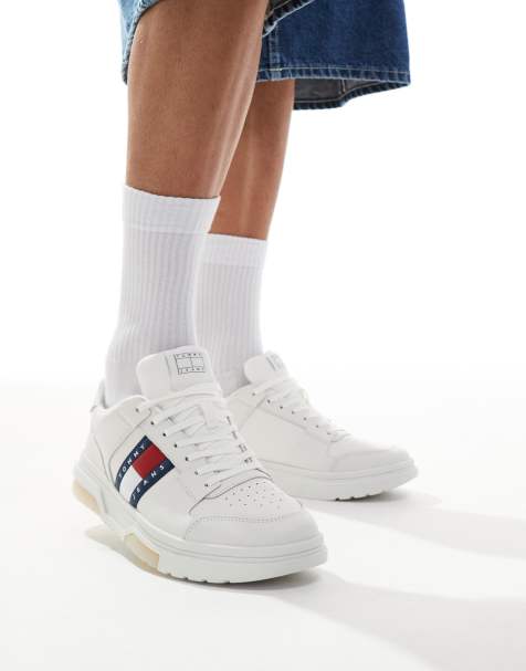 Tommy Jeans Brooklyn flag trainers in white - view 1