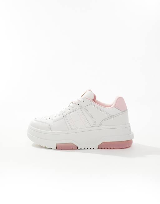 Tommy Jeans - Brooklyn - Flatform-sneakers i hvid og lyserød, 4 af 5