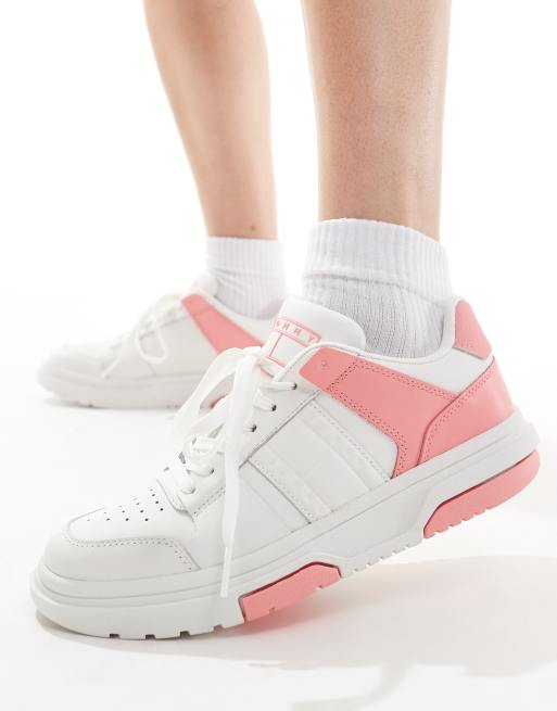 Tommy Jeans Brookyln leather sneakers in pink, 5 of 5