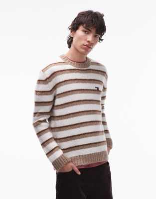 Tommy Jeans Brushed Sweater In Multi