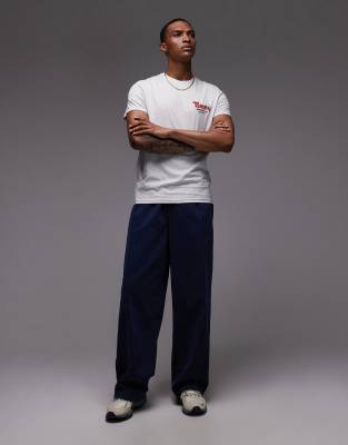 Tommy Jeans Bubble Chest Logo Slim T-shirt In Animal Print