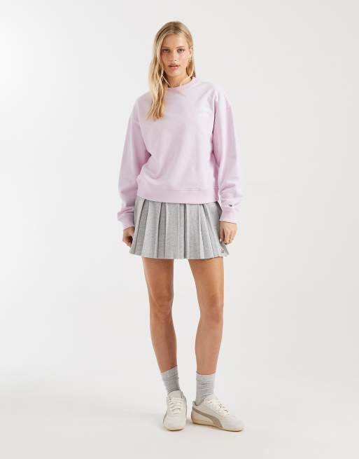 Tommy Jeans bubble logo boxy fit crewneck sweatshirt in pink, 4 of 4