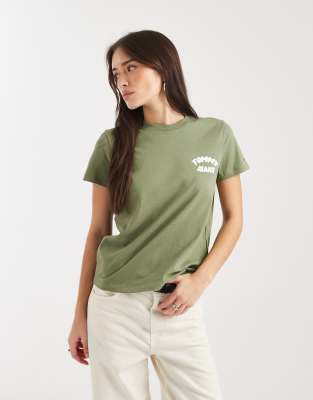Tommy Jeans Bubble Logo T-shirt In Green