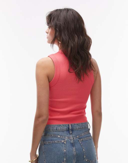 Tommy Jeans bubble logo tank top in pink, 4 of 4
