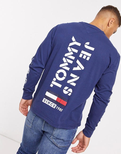 Tommy Jeans bubbled flags long sleeve t-shirt