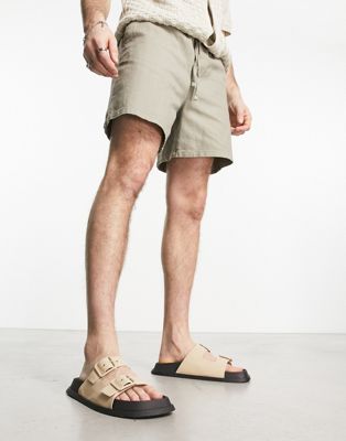 Tommy Jeans buckle sandals in beige