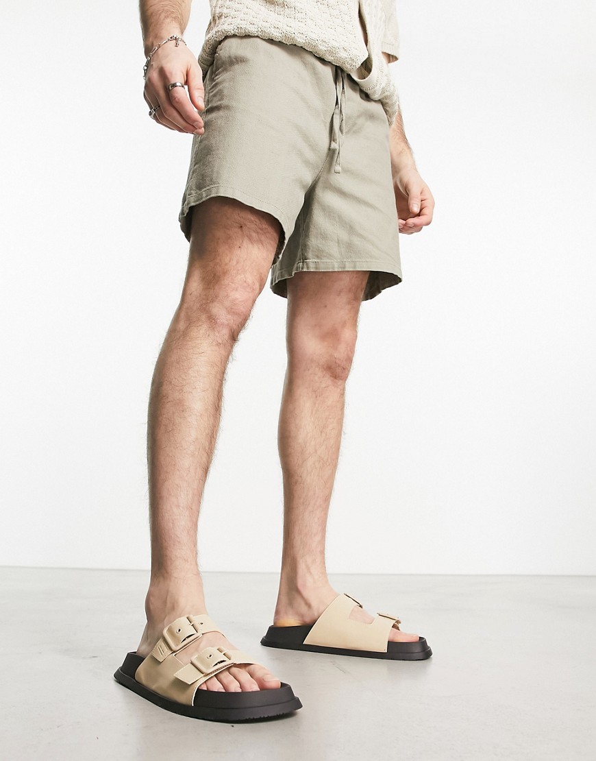 Tommy Jeans Buckle Sandals In Beige-neutral
